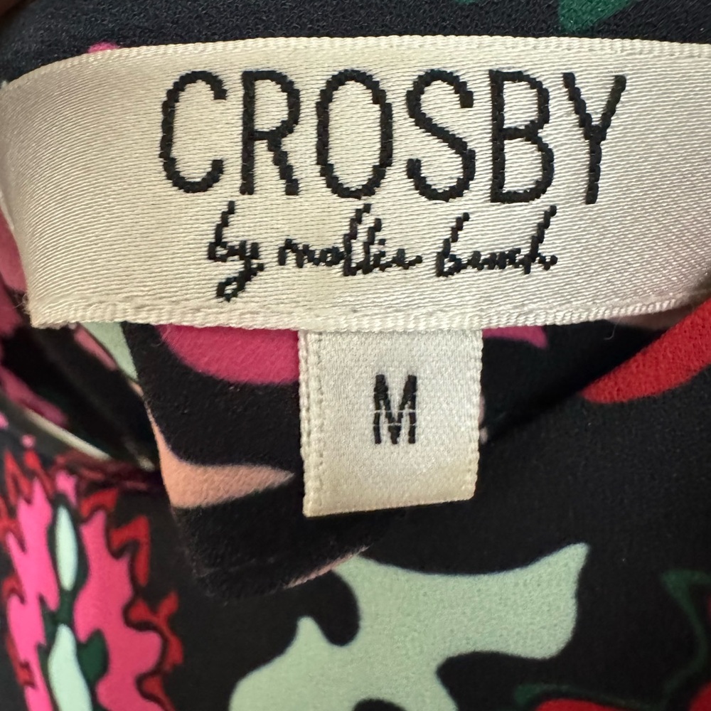 CROSBY by Mollie Burch Black and Pink Floral Blouse - Picture 2 of 4